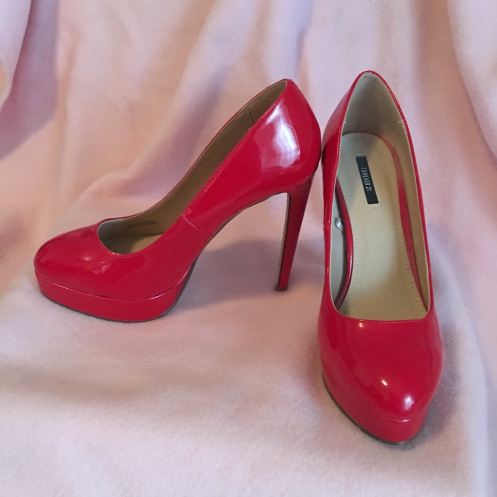 Forever 21 Red Stiletto Pumps Sz 9